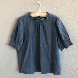 J Crew denim colored top